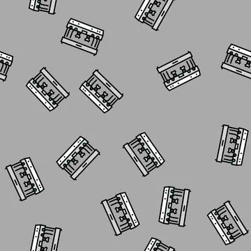 Espresso machine restaurant equipment vector seamless pattern Stockillustratie