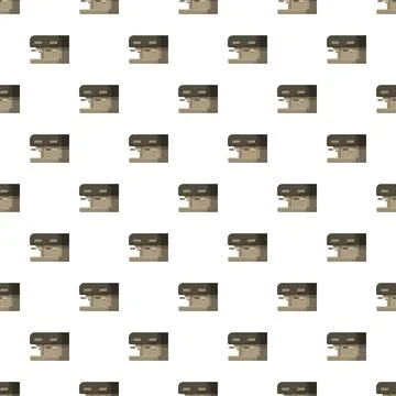Espresso machine seamless pattern for coffee shop background Stock Illustration