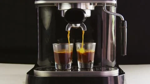 Espresso Machine Slow Motion 2 Vídeo Stock 21946695