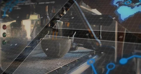 Espresso machine starting extraction pouring espresso into cup while digital 스톡 동영상 318499210