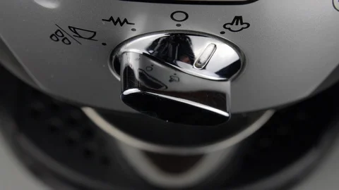 Espresso Machine Switching Off and On While Making Coffee Close Up Stock Footage 126230164