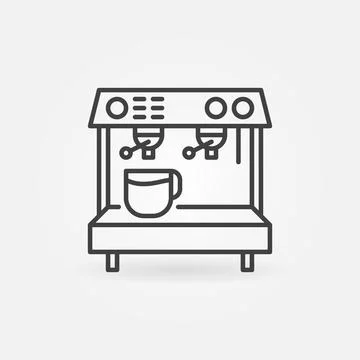 Espresso Machine vector line concept icon Stock Illustration