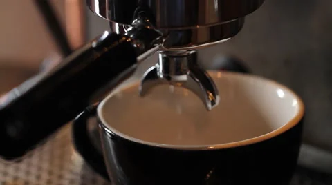 Espresso Maker Brew Close Up Stock Footage 57717807