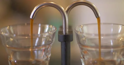 Espresso Maker Close Up, Tripod No Motion Stock Footage 68661958