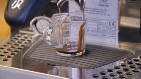 Espresso Maker Pouring Shot Video stock 34205440