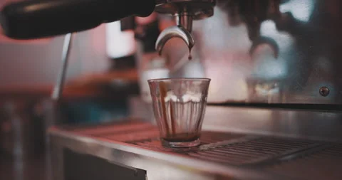 Espresso making close up Stock Footage 203580783
