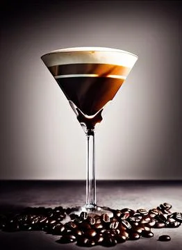 Espresso Martini Bar Drink. Adult Beverage Collection. Stock Illustration
