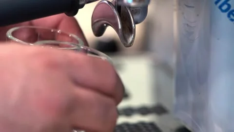 Espresso Pouring Action Stock Footage 318303290