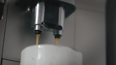 Espresso pouring from a coffee machine. Stock Footage 263440478