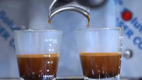 Espresso Pouring Process Stock Footage 318303183