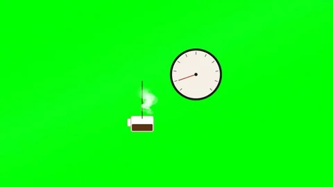 Espresso Pressure Gauge Rising During Brew on Green Screen Stock Footage 342000346
