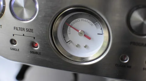 Espresso range gauge Stock Footage 50368748