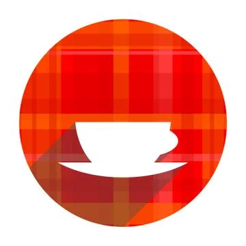 Espresso red flat icon isolated. 库存插图