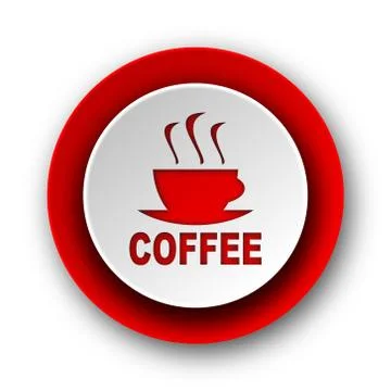 Espresso red modern web icon on white background. Stock Illustration