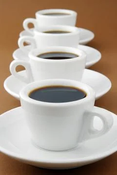 Espresso row Stock Photos