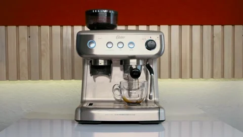 Espresso shot, brewing coffe, coffee machine, Stock Footage 247411904