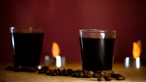 Espresso shots Stock Photos