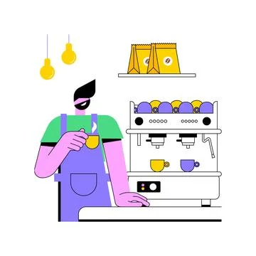 Espresso time isolated cartoon vector illustrations. Stock Illustration