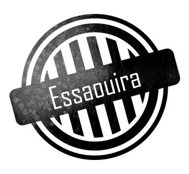 Essaouira - Button, stamp Stock Illustration
