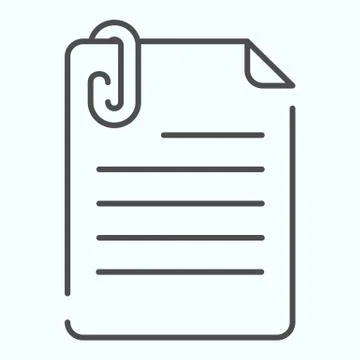 Essay thin line icon. School homework vector illustration isolated on white. A Stock Illustration