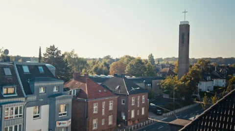 Essen Germany view from the window on the street Stock-Footage 68990468