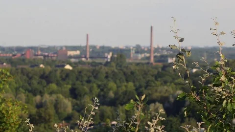 Essen plant with industry in background Stock Footage 85073274