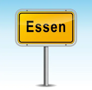 Essen signpost Stock Illustration