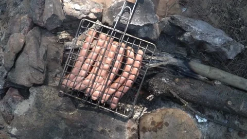 The essence of camping: a slow burn Stock-Footage 237152901