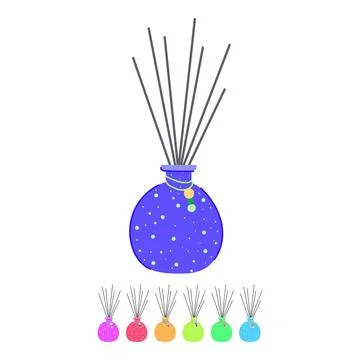 Essential aroma sticks vector cartoon graphic 스톡 일러스트