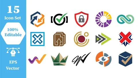 Essential business strategy and navigation icon set with business, strategy Stock-Illustration