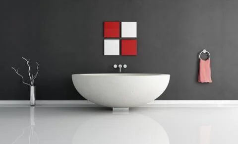 Essential contemporary bathroom Stock Illustration