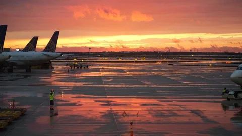 Essential employees at ORD work through pandemic Stock Footage 129286427
