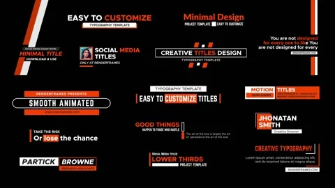 Essential Lower Thirds Stock After Effects