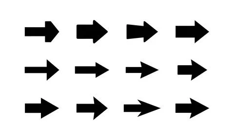 Essential Micro stock Black Arrow Grid Stock Illustration