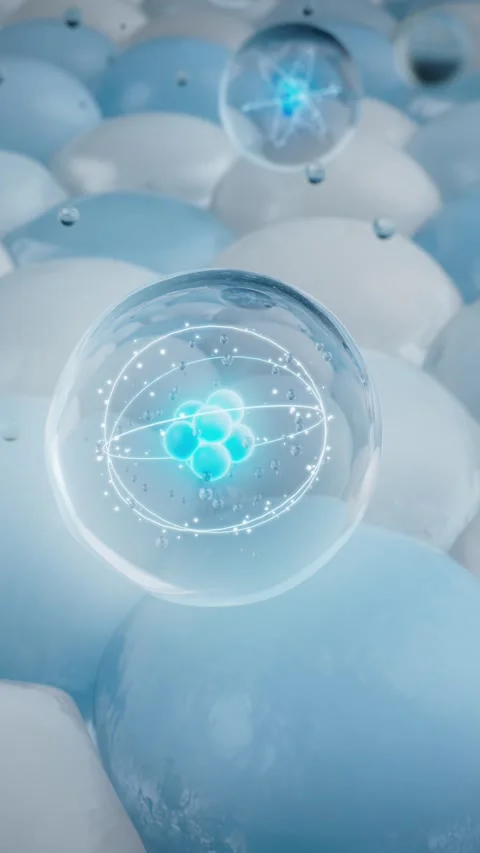 Essential molecules on skin cells Stock Footage 325696160