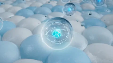 Essential molecules on skin cells Stock Footage 325696162