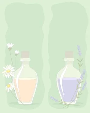 Essential oil background Stock Illustration