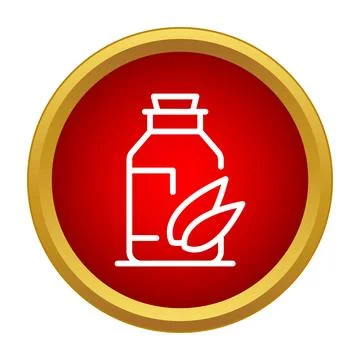 Essential oil bottle icon for aromatherapy wellness spa Stock Illustration