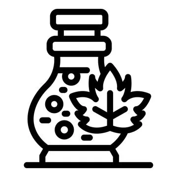Essential oil bottle with leaf representing aromatherapy and natural remedies Illustrazione stock