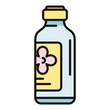 Essential oil bottle representing aromatherapy and wellness concepts Stock Illustration