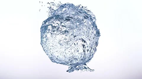Essential Oil Bubbles for cosmetics in water. blue liquid bubbles, fluid flow 스톡 동영상 312098059