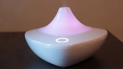 Essential oil diffuser brings out the fragrant smoke Stock Footage 116109196