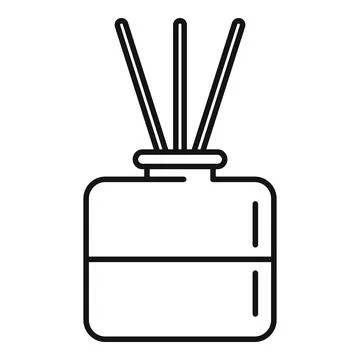 Essential oil diffuser icon, outline style Stock Illustration