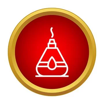 Essential oil diffuser spreading aromatherapy steam icon Stock Illustration