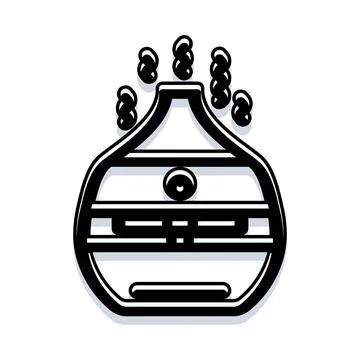 Essential oil diffuser spreading soothing aroma concept 库存插图