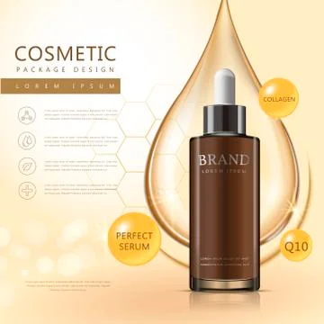 Essential oil poster design Stock Illustration