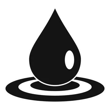 Essential oils big drop icon, simple style Stock Illustration