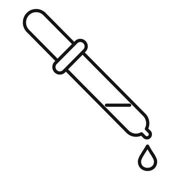 Essential oils bio drop icon, outline style Stock Illustration