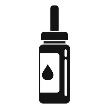 Essential oils dropper icon, simple style Stock Illustration