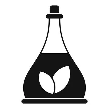 Essential oils eco flask icon, simple style Stock Illustration